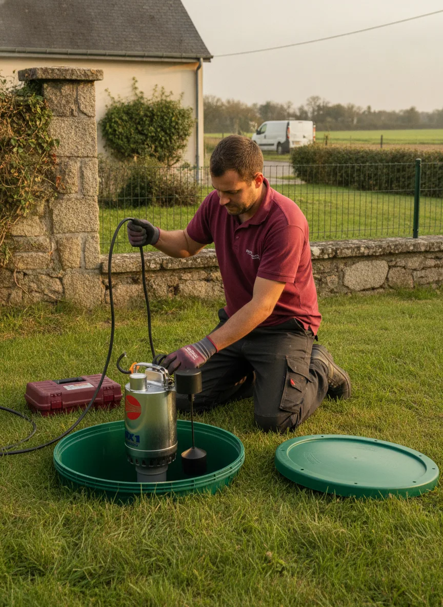 Dépannage pompe de relevage Saint-Joachim – méthode / geste technique